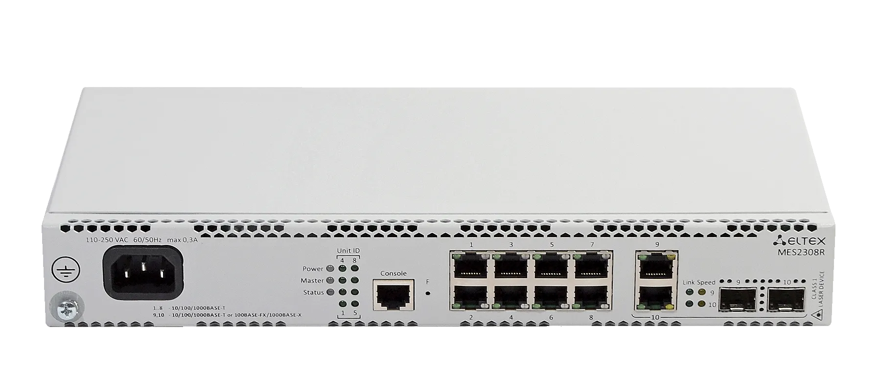 Ethernet-коммутатор MES2324, 24 порта 10/100/1000 Base-T, 4 порта 10GBase-R (SFP+)/1000Base-X (SFP), L3, 48V DC